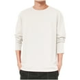 thumbnail image 1 of PNTUTB Autumn/Winter Men's Fashion Solid Color Crew Neck Long Sleeve Casual Versatile Top, 1 of 6