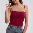 thumbnail image 1 of PNTUTB Camisoles for Women Stylish Solid-Color Seamless Tencel Tank Top Casual Slim Comfortable Wire-Free Sleeveless Top with Padded Cups, 1 of 6