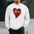 thumbnail image 1 of PNTUTB Casual Crew Neck Pullover Fashion Valentine's Day Print Long Sleeves Loose Comfort Sweatshirts for Men, 1 of 6
