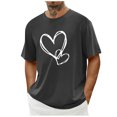 thumbnail image 1 of PNTUTB Casual T-shirt for Men's Fashion Valentine's Day Themed Prints Short Sleeve Crew Neck Loose Comfort, 1 of 5