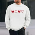 thumbnail image 1 of PNTUTB Classic Crew Neck Long Sleeve Sweatshirts for Men Casual Loose Pullover with Valentine's Day Fashion Print, 1 of 6
