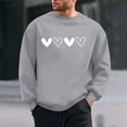 thumbnail image 1 of PNTUTB Classic Crew Neck Long Sleeve Sweatshirts for Men Casual Loose Pullover with Valentine's Day Fashion Print, 1 of 6
