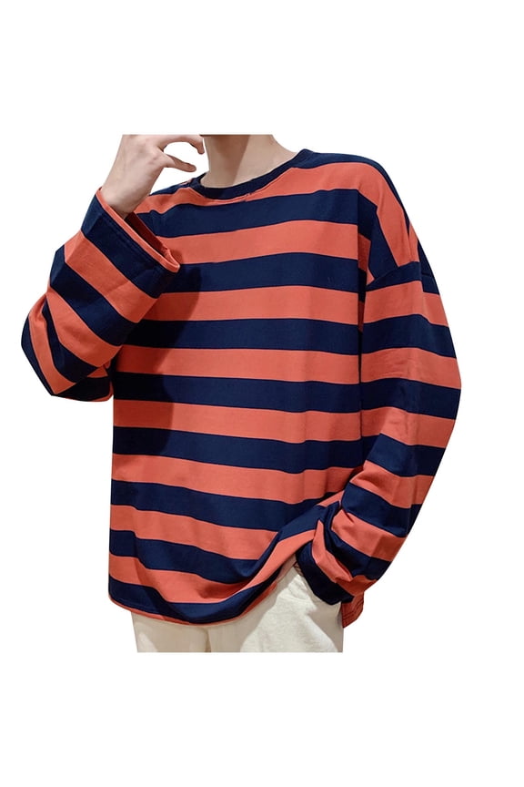 Essentials Men's Regular Fit Casual Long Sleeve Crew-neck Comfortable Loose Top