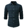 thumbnail image 1 of PNTUTB Fashion Men's Checkered Printed Casual Long Sleeve Shirts Collared Button Down Comfortable Dressy Blouses, 1 of 6