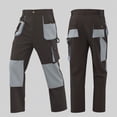 thumbnail image 1 of PNTUTB Fashion Men's Color Blocked Button Up Zipper Casual Comfortable Workwear Pants with Multiple Pockets, 1 of 6