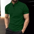 thumbnail image 1 of PNTUTB Fashion Men's Solid Color Shirts Short Sleeve Casual Slim Fit Basic Button Comfort T Shirt, 1 of 6