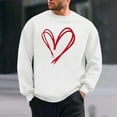 thumbnail image 1 of PNTUTB Fashion Men's Valentine's Day Print Loose Casual Crew Neck Hoodless Pullover Long Sleeves Sweatshirts, 1 of 6