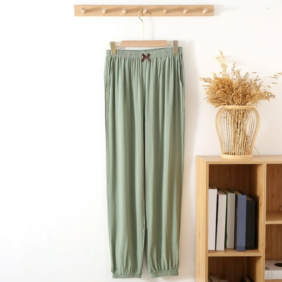 PNTUTB Fashion Women Color Sashes Basic Loose Straight Casual Long Pants Good Fabric Quality Trousers