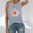 thumbnail image 1 of PNTUTB Fashion Women Round Neck Basic Comfortable Tees Sleeveless Printed Casual Summer Loose Tank Tops, 1 of 5