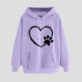 thumbnail image 1 of PNTUTB Fashion Women's Valentine's Day Graphic Long Sleeve Casual Loose Pullover Hooded Drawstring Sweatshirts with Pocket, 1 of 6