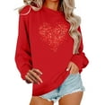 thumbnail image 1 of PNTUTB Fashion Women's Valentine's Day Pattern Print Oversized Crew Neck Long Sleeve Hoodless Pullover Sweatshirts, 1 of 6