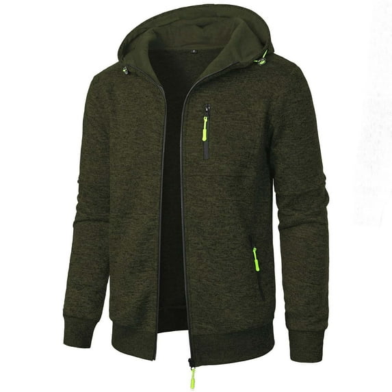 PNTUTB Fashionable Casual Multi-pocket Hoodie Solid Color Comfortable Mens Sportswear Fashion Outerwear