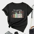 thumbnail image 1 of PNTUTB Ladies' Fashionable Casual Printed Loose Basic Blouse Round Neck Short Sleeve Comfortable Top, 1 of 6