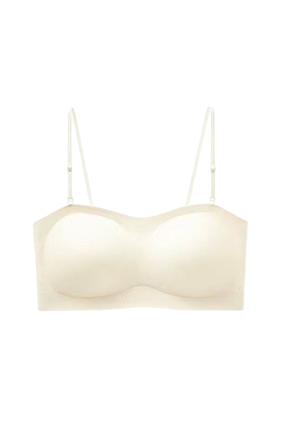 Lightweight Seamless Bra for Women,Thin Straps Wire-Free Zero-Restriction Design Invisible and Won't Roll Up