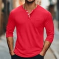 thumbnail image 1 of PNTUTB Long Sleeve T Shirts for Men Fashion Solid Color Zipper Pocket Casual Comfortable Pullover Tops, 1 of 6