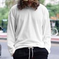 thumbnail image 1 of PNTUTB Long Sleeve for Men Waffle Pattern Casual Solid Color Round Neck Pullover T Shirt, 1 of 6