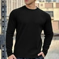 thumbnail image 1 of PNTUTB Men Fashion Solid Color Slim Casual Side Zipper Pullover Long Sleeved Round Neck Base Top, 1 of 5