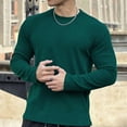 thumbnail image 1 of PNTUTB Men Fashion Solid Color Slim Casual Side Zipper Pullover Long Sleeved Round Neck Base Top, 1 of 5