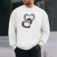 thumbnail image 1 of PNTUTB Men's Casual Crew Neck Long Sleeve Fashion Valentine's Day Print Pullover Comfortable Loose Sweatshirts, 1 of 6