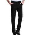 thumbnail image 1 of PNTUTB Men's Casual Solid Color Commuter Business Suit Pants Button Zipper Straight Leg Pants with Pockets, 1 of 5