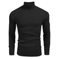 thumbnail image 1 of PNTUTB Men's Casual Solid Color Knit Long Sleeve Turtleneck Winter Warm Thickened Comfort Pullover Sweaters, 1 of 6