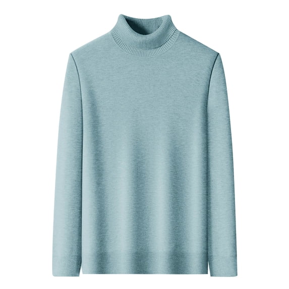 PNTUTB Men's Casual Solid Color Long Sleeve Knit Turtleneck Comfort Fall Winter Warm Pullover Sweaters