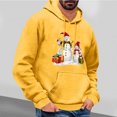 thumbnail image 1 of PNTUTB Men's Casual Solid Color Styling Christmas Graphic Print Long Sleeve Hoodie Drawstring Pullover Sweatshirt with Pocket, 1 of 6