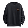 thumbnail image 1 of PNTUTB Men's Crewneck Solid Color Sweatshirt Long Sleeve Casual Warm Loose Hoodless Pullover Tops, 1 of 5