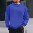 thumbnail image 1 of PNTUTB Men's Fashion Casual Solid Color Crew Neck Sweatshirt Long Sleeve Loose Comfortable Pullover Essential Tops, 1 of 6