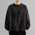 thumbnail image 1 of PNTUTB Men's Fashion Dyeing Long Sleeve Sweatshirt Loose Fit Basic Pullover Crewneck Shirt, 1 of 6