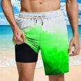thumbnail image 1 of PNTUTB Men's Fashion Gradient Elastic Drawstring Pocket Casual Beach Shorts with Comfortable Lining, 1 of 6