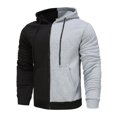 thumbnail image 1 of PNTUTB Men's Fashion Hoodies Zip Front Sweatshirt Color Blocking Long Sleeve Casual Hooded with Pocket, 1 of 5