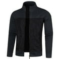 thumbnail image 1 of PNTUTB Men's Fashion Patchwork Stand Collar Zipper Pocket Casual Sports Jacket with Pocket, 1 of 5