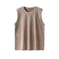 thumbnail image 1 of PNTUTB Men's Fashion Retro Solid Color Casual Sports Loose Comfortable Sleeveless Crew Neck Tank Tops, 1 of 5