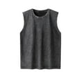 thumbnail image 1 of PNTUTB Men's Fashion Retro Solid Color Casual Sports Loose Comfortable Sleeveless Crew Neck Tank Tops, 1 of 5