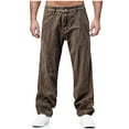 thumbnail image 1 of PNTUTB Men's Fashion Solid Color Casual Comfortable Button Fly Straight Leg Washed Denim Jeans with Pockets, 1 of 5