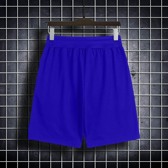 PNTUTB Men's Fashion Solid Color Lightweight Breathable Stretch Waistband Drawstring Pocket Relaxed Shorts