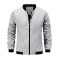thumbnail image 1 of PNTUTB Men's Fashion Solid Color Outdoor Windproof Zipper Pocket Long Sleeve Casual Jacket, 1 of 4