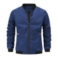 thumbnail image 1 of PNTUTB Men's Fashion Solid Color Outdoor Windproof Zipper Pocket Long Sleeve Casual Jacket, 1 of 5