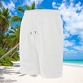thumbnail image 1 of PNTUTB Men's Fashion Solid Color Stretch Waistband Drawstring Pocket Casual Comfortable Relaxed Shorts, 1 of 6