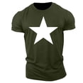 thumbnail image 1 of PNTUTB Men's Fashion Star Print Short Sleeve Crew Neck Casual Summer Classic Basic Tee Shirts, 1 of 6