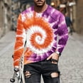 thumbnail image 1 of PNTUTB Men's Fashion Tie-dye Print Casual Crew Neck Pullover Long Sleeve Comfortable Breathable Tops, 1 of 6