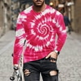 thumbnail image 1 of PNTUTB Men's Fashion Tie-dye Print Crew Neck Pullover Casual Long Sleeve Comfortable Breathable Tops, 1 of 6
