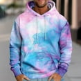 thumbnail image 1 of PNTUTB Men's Fashion Tie-dye Print Long Sleeve Drop Shoulder Casual Hoodie Drawstring Pullover Sweatshirt with Kangaroo Pocket, 1 of 6