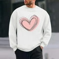 thumbnail image 1 of PNTUTB Men's Fashion Valentine's Day Print Casual Long Sleeve Crew Neck Loose Comfortable Pullover Sweatshirts, 1 of 6