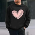 thumbnail image 1 of PNTUTB Men's Fashion Valentine's Day Print Casual Long Sleeve Crew Neck Loose Comfortable Pullover Sweatshirts, 1 of 6