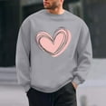 thumbnail image 1 of PNTUTB Men's Fashion Valentine's Day Print Casual Long Sleeve Crew Neck Loose Comfortable Pullover Sweatshirts, 1 of 6