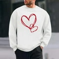 thumbnail image 1 of PNTUTB Men's Fashion Valentine's Day Print Classic Crew Neck Long Sleeve Casual Loose Comfort Pullover Sweatshirts, 1 of 6