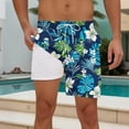thumbnail image 1 of PNTUTB Men's Hawaiian Summer Fashion Printed Elastic Drawstring Pockets Double Layer Casual Beach Shorts, 1 of 6