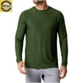 thumbnail image 1 of PNTUTB Men's Lightweight Breathable Solid Color Crew Neck Long Sleeve Loose Fit Sports Top, 1 of 5